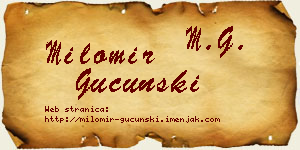 Milomir Gucunski vizit kartica